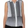 Liverpool Los Angeles Sleeveless Button Front Shirt With Hidden Placket